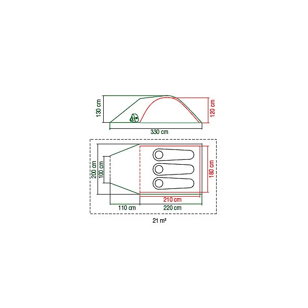 Coleman Kuppelzelt Kobuk Valley 3 Plus - 200 X 330 X 130 Cm 5 Coleman Kuppelzelt Kobuk Valley 3 Plus - 200 X 330 X 130 Cm – Bild 3