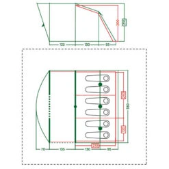 Coleman Tunnelzelt Vail 6 - 625 X 210 X 410 Cm -Campingzelt Im Freien Geschäft 072620 4