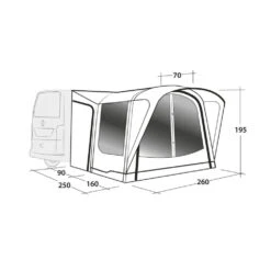 Outwell Busvorzelt Newburg 160 Air -Campingzelt Im Freien Geschäft 075591 4