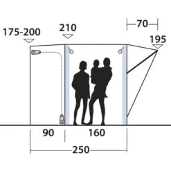 Outwell Busvorzelt Newburg 160 Air -Campingzelt Im Freien Geschäft 075591 6
