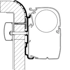 Thule Wandadapter-Set Für Bürstner Reisemobile, Omnistor Serie 5 Und 8