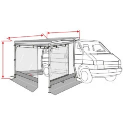 Fiamma Markisenzelt Room Van Premium Für F40van/F43van -Campingzelt Im Freien Geschäft M 071061 2