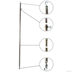 Stahl Dachhakenstange/Firststange