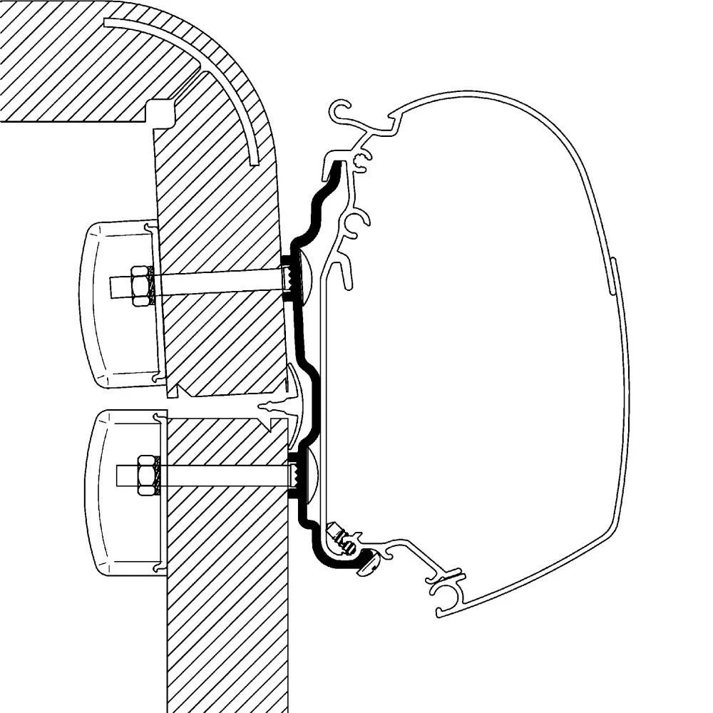Thule Wandadapter Für Hymer Exsis/Camp Ab 2012, Omnistor Serie 5 Und 8 3 Thule Wandadapter Für Hymer Exsis/Camp Ab 2012, Omnistor Serie 5 Und 8